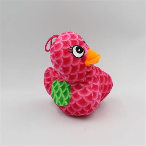 Peluche Canard Rose Vert FOREST DISTRIBUTION