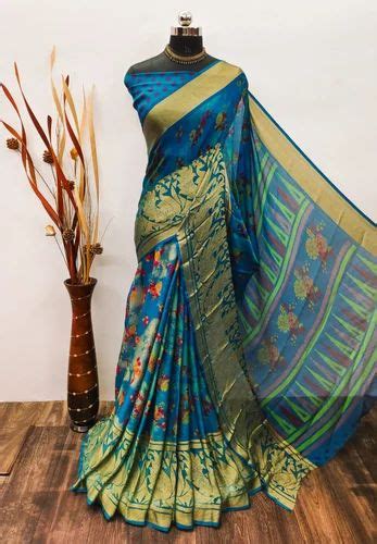 Party Wear Digital Print Chiffon Brasso Fancy Printed Sarees At Rs