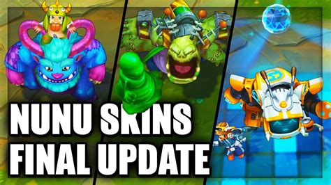 All Nunu Skins Rework Final Update Nunu Zombie Demolisher