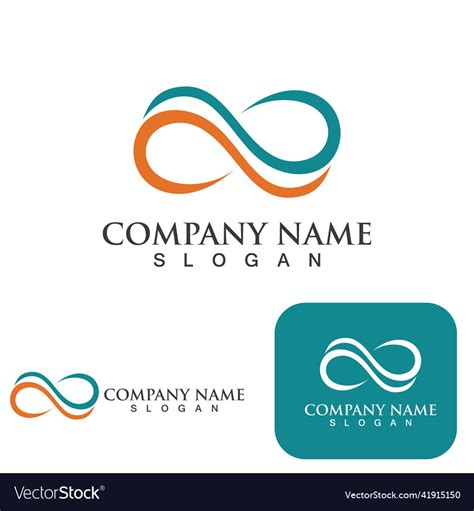 Infinity logo design Royalty Free Vector Image