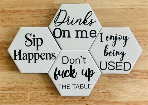 Tile Coasters Funny Coasters Diy Coasters Tile Wood Coasters Diy