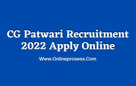 Cg Vyapam Patwari Recruitment Vyapam Cgstate Gov In Very