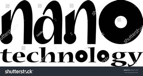 Nano Technology Sign Logo Nano Lettering Stock Vector Royalty Free