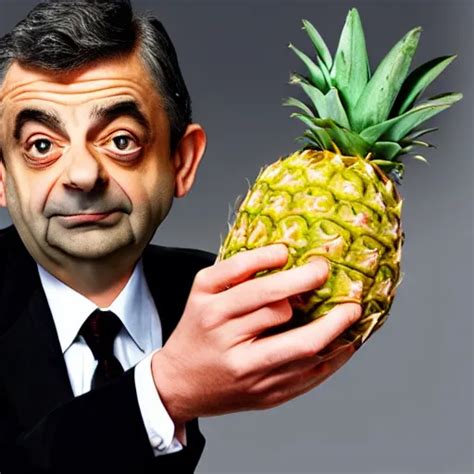 KREA Rowan Atkinson As Mr Beans Stealing A Pineapple From Target