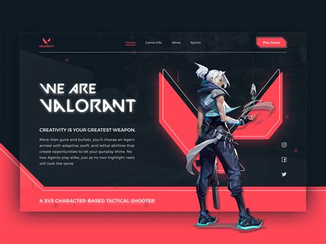 Valorant Hero Section Ui Design By Pratik Poriya On Dribbble