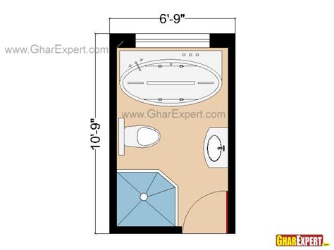 4 X 7 Bathroom Layout