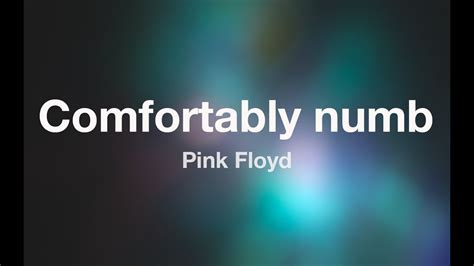 Pink Floyd Comfortably Numb Karaoke Fair Use Youtube