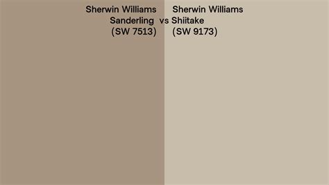 Sherwin Williams Sanderling Vs Shiitake Side By Side Comparison