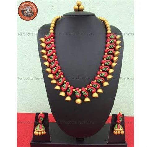 Red Golden Terracotta Necklace Heavy Design At Rs Set In Bengaluru