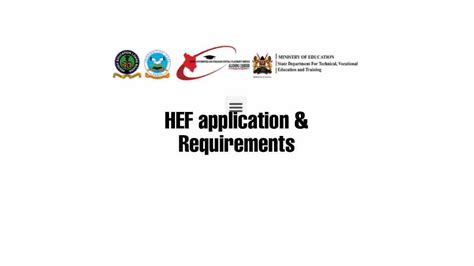 Hef Application Guide Requirements And Funding Model Tvet And