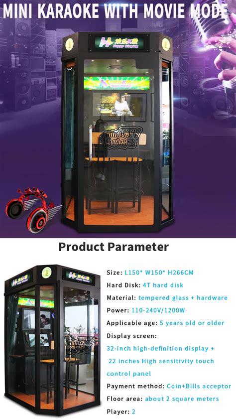 Indoor Coin Operated Karaoke Room Machine,Custom Mini Ktv Booth,Mini ...