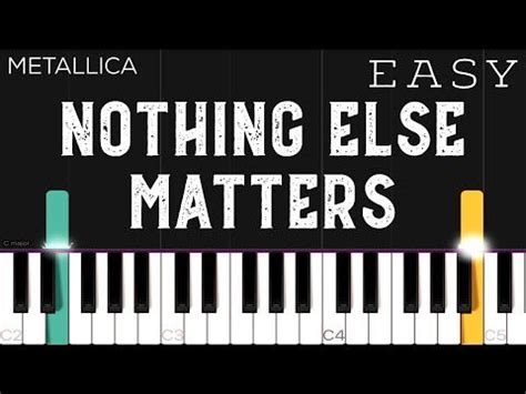 5 Metallica Nothing Else Matters EASY Piano Tutorial YouTube