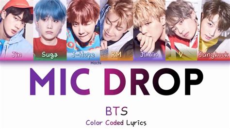 Bts 방탄소년단 Mic Drop Color Coded Lyrics Hanromeng Youtube