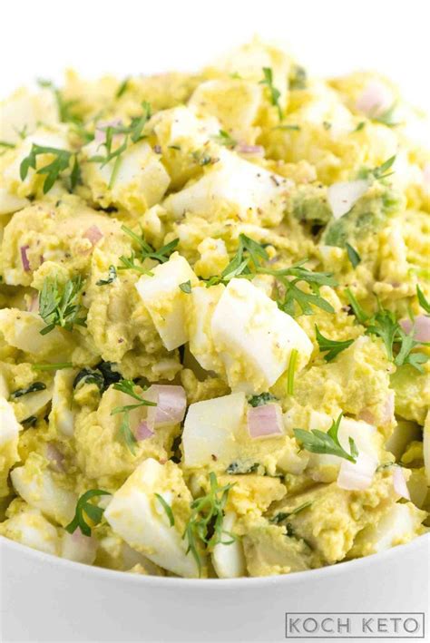 Einfacher Low Carb Avocado Eier Salat Macht Super Satt