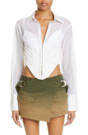 Wornontv Dove Camerons White Corset Shirt And Beige Pants On Today