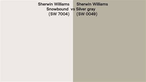 Sherwin Williams Snowbound Vs Silver Gray Side By Side Comparison