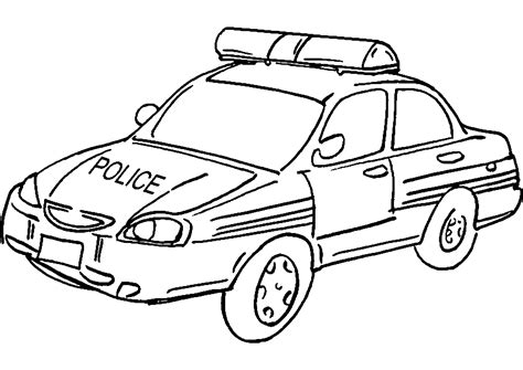 Dibujos de Coche de Policía para colorear - 25 imágenes para imprimir