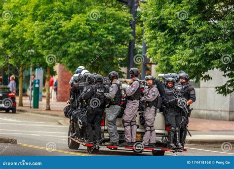 Portland Police Rapid Response Team Editorial Stock Photo Image Of