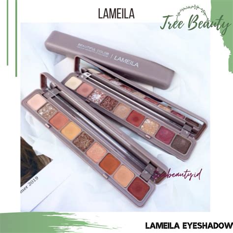 Jual Lameila Eyeshadow Palette 9 Warna Matte And Glitter Shopee Indonesia