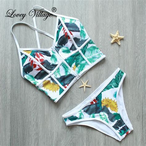 2017 Sexy Floral Biquini Thong Zipper High Neck Swim Bathing Suit Plus