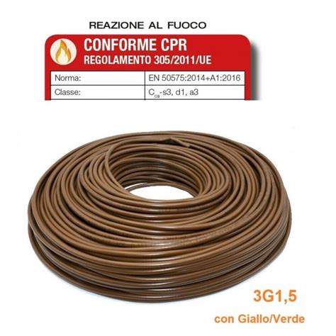 CAVO FILO ELETTRICO MULTIPOLARE FROR 3G1 5 3X1 5 PVC IMQ Con G V FLEx