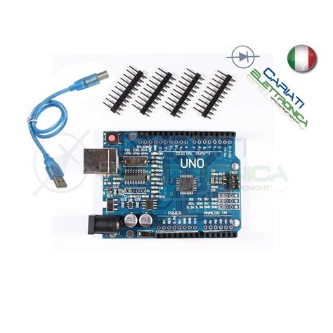 Scheda Compatibile Arduino Uno R Smd Atmega Con Cavo Usb Generico