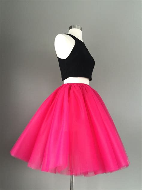 Tulle Skirt Adult Tutu Pink Tutu Fuchsia Tulle Skirt Etsy