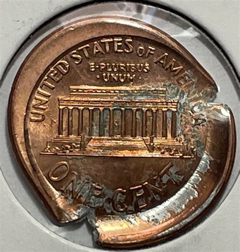 Rare Double Mint Error Lincoln Memorial Cent W Off Center Strike And