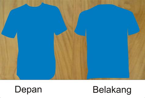 Detail Desain Kaos Polos Biru Muda Depan Belakang Koleksi Nomer