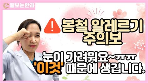 봄철 눈 가려움 증상 이것 때문에 생깁니다 김진선 원장 YouTube