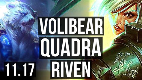 VOLIBEAR Vs RIVEN TOP 9 1 10 Quadra 300 Games Dominating BR