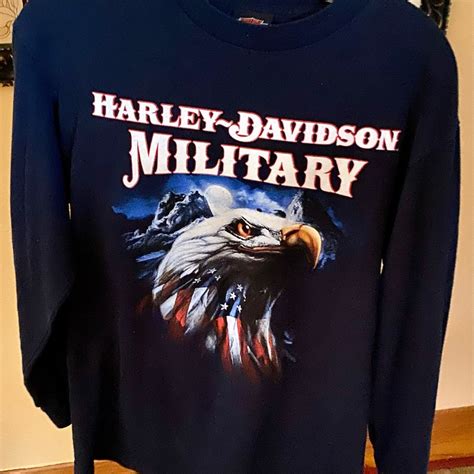 Vintage Harley Davidson Military Overseas Tour Black Gem