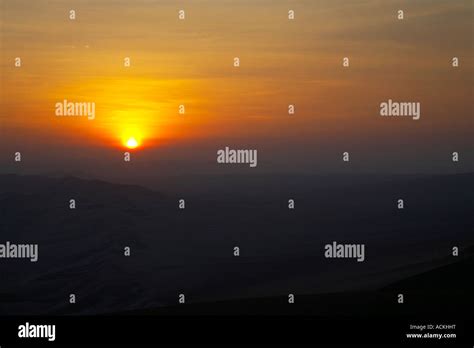 Desert Landscape At Sunset Ica Desert Peru Stock Photo Alamy