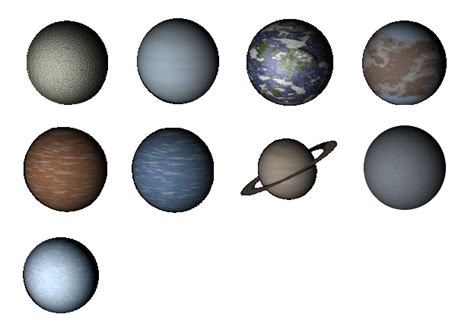 Nine planet types | OpenGameArt.org