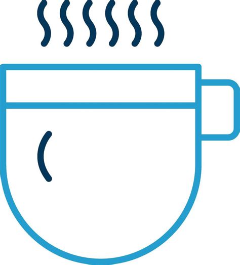 Hot Beverage Line Blue Two Color Icon 44100860 Vector Art At Vecteezy