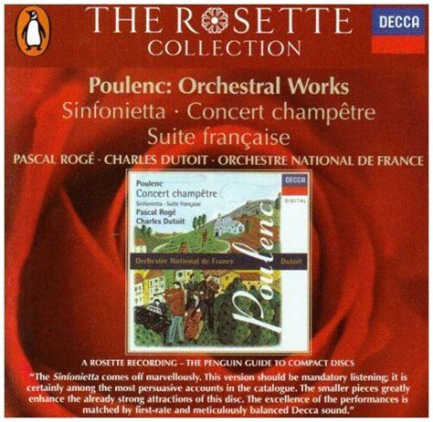 Poulenc Musica Orchestrale Orchestral Works Charles Dutoit Pascal