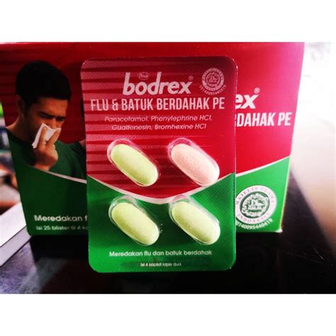 Jual Bodrex Flu Dan Batuk Berdahak Pe Kaplet Shopee Indonesia