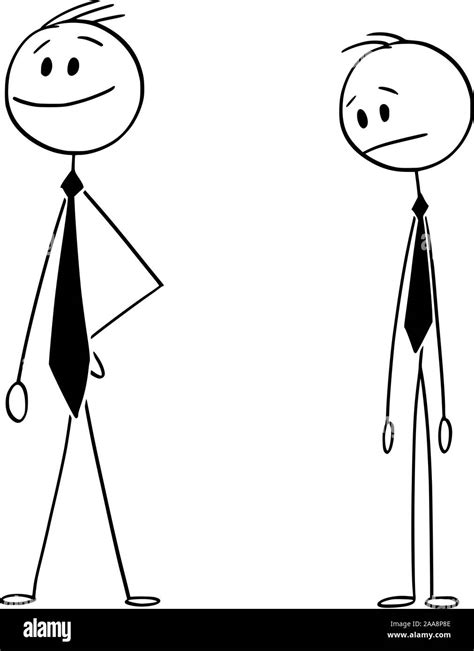 Vector Cartoon Stick Figure Drawing Conceptual Illustration Of Ordinary