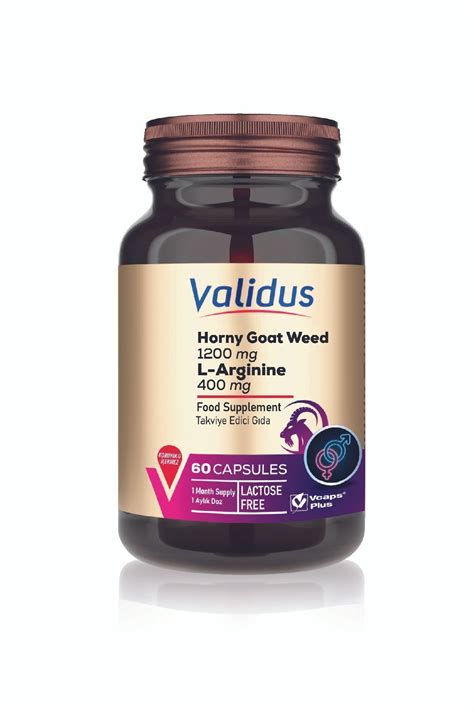 Validus Horny Goat Weed 1200 mg L Arginine 400 mg 60 Capsules Fiyatı Yorumları Trendyol