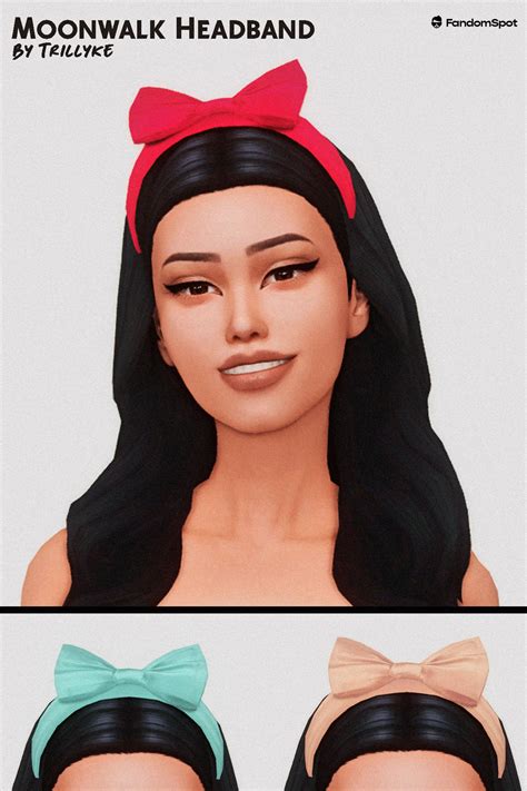 Moonwalk Headband By Trillyke Ts4 Cc In 2024 Sims Hair Custom Hair