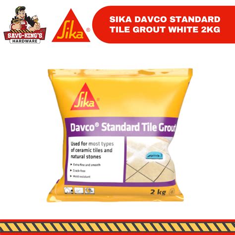 SIKA DAVCO STANDARD TILE GROUT WHITE 2KG SAVG KING S HARDWARE TRADING