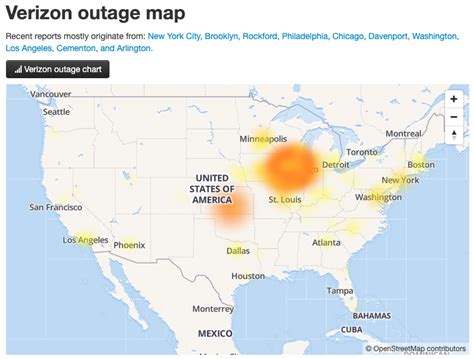 Verizon Wireless Outage Map Florida United States Map