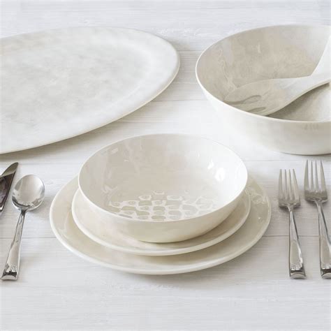 Better Homes Gardens Outdoor Melamine White Anda Dinnerware Set 12