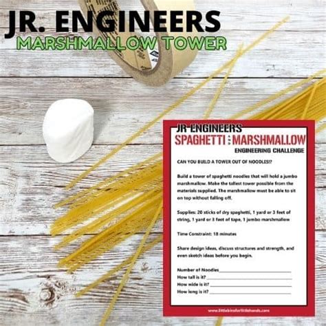 Spaghetti Marshmallow Tower Worksheets