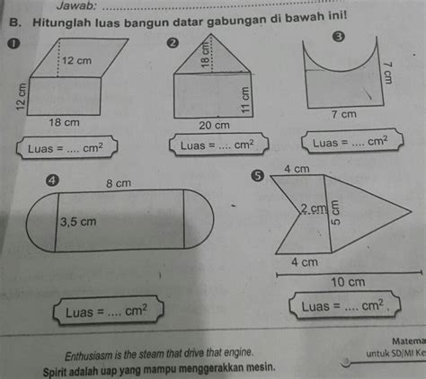 Contoh Soal Luas Dan Keliling Bangun Datar Gabungan Dan Jawabannya