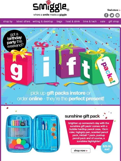 Smiggle: smiggle gift packs = the perfect present! | Milled