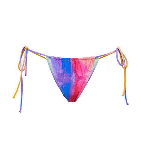 Reina Olga Printed Self Tie Bikini Bottoms Reina Olga
