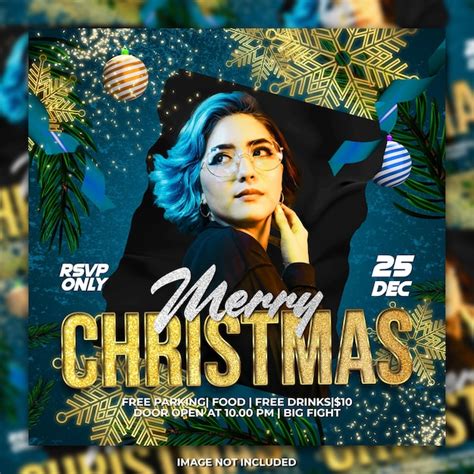 Premium PSD Christmas Night Party Social Media Post Template