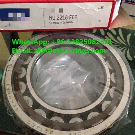 NU 2216 ECJ Single Row Cylindrical Roller Bearing 80x140x33 Mm NU 2216