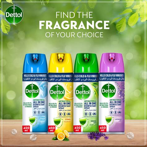 Dettol Morning Dew All In One Anti Bacterial Disinfectant Spray 450 Ml 170 Ml Online At Best